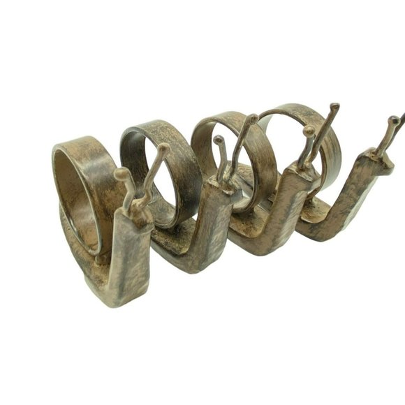 unbranded Other - Set of Four Metal Cast Iron Snail Napkin Holders Farmhouse 2.5" H x 1.5" W Retro